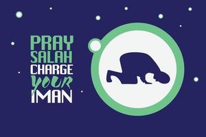 Ramadan Pray Salah for Iman Vector