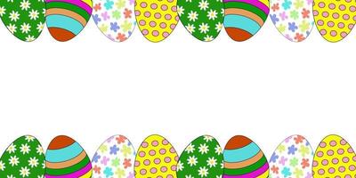 Easter banner with eggs vector