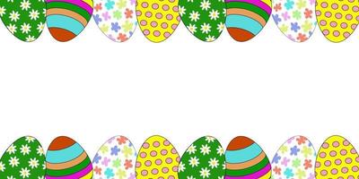 Easter banner with eggs vector