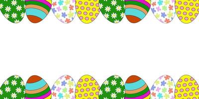 pancarta de pascua con huevos vector