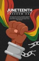 Juneteenth Freedom Day Background vector