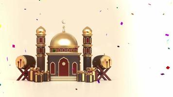 eid mubarak, eid-al-adha et eid-al fitr joyeuses fêtes. mosquée eid masjid. beau concept de design islamique 4k eid mubarak avec ramadan.