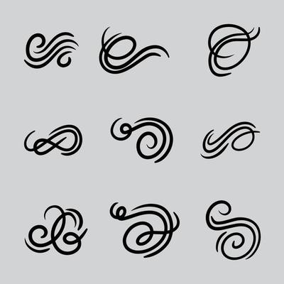 Swirl Decorative Ornament Set