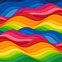 Colorful Rainbow Wave Background vector