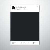 Social network post frame template. Vector illustration