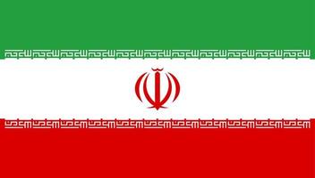 Iran flag standard size in asia. Vector illustration