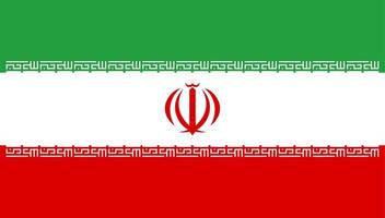 Iran flag standard size in asia. Vector illustration