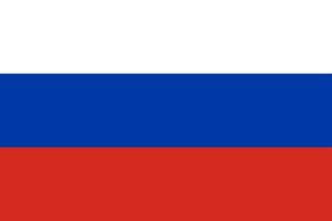 Russia flag standard size in asia. Vector illustration