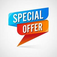 Special offer, banner flat design. Vector illustration