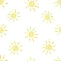 Summer background circle stripe pattern seamless yellow and white. Abstract simple background vector