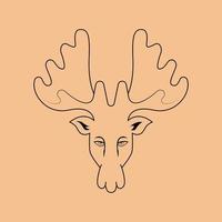ciervos, alces, alces ilustración de silueta animal