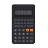 Engineering multifunctional calculator in flat style. electronics for calculation, accounting, mathematics. School calculator in flat design style. Isolated on white. Color vector illustration.