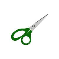 Closed Scissors in Doodle style. A school tool for cutting and creativity. A simple drawing is drawn by hand. Isolated on a white background. Color vector illustration.