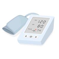 Hypertension digital tonometer. Vector illustration of medical  electronic sphygmomanometer
