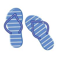 Summer flip-flops. Beach shoes. Vector illustration