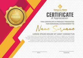 certificate template with modern pattern,diploma,Vector illustration vector