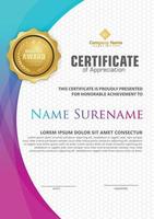 certificate template with modern pattern,diploma,Vector illustration vector