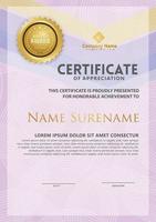 certificate template with modern pattern,diploma,Vector illustration vector