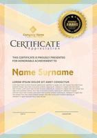 certificate template with modern pattern,diploma,Vector illustration vector