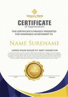 Modern certificate template with polygonal flow lines ornament on pattern background. vector