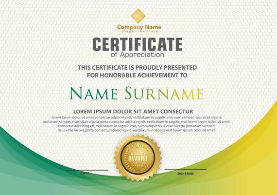 certificate template with modern pattern,diploma,Vector illustration