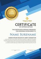 certificate template with modern pattern,diploma,Vector illustration vector