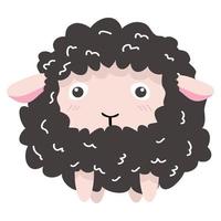 divertido vector de dibujos animados de ovejas negras