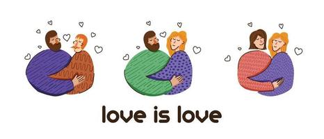 Love is love. Traditional and LGBT families