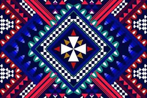 Abstract geometric seamless pattern design. Aztec fabric carpet mandala ornament chevron textile decoration wallpaper traditional embroidery vector illustrations background