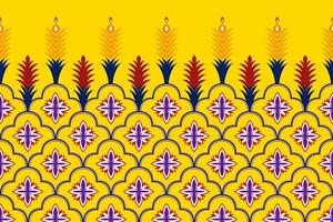 Abstract geometric ethnic Moroccan seamless pattern design. Aztec fabric carpet mandala ornament chevron textile decoration wallpaper. Tribal traditional embroidery vector illustrations background