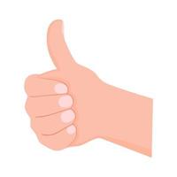 Hand in fist with thumb up vector illustration