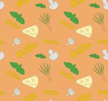 Seamless pattern with pizza vector