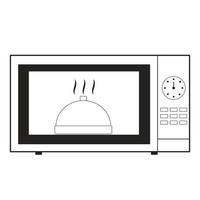 Microwave oven icon on white background vector