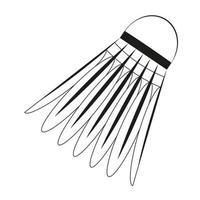 Shuttlecock for playing badminton isolated vector illustration