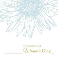 International women day 8 of march. Congratulation card. Vector