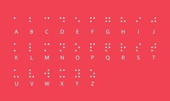Braille alphabet letters. Tactile writing system used by people who are visually impaired. Vector illustration