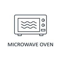 Microwave safe container line icon. Vector on white background