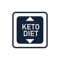 Keto diet  sticker. Line icon concept. Healthy food, no sugar symbol. Vector illustration on white  background