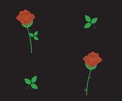 mourning pattern where red roses on a black background vector