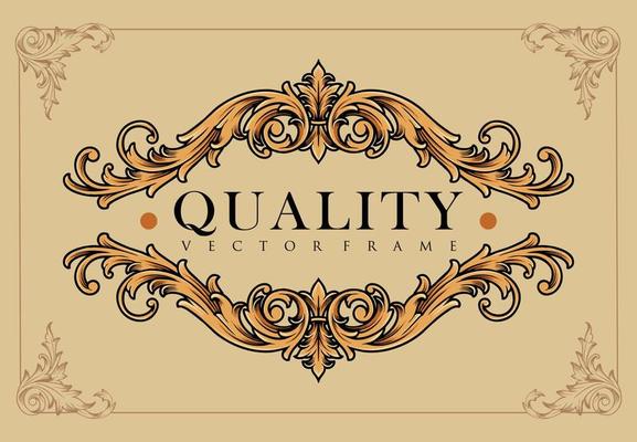 Classic brand badge with flourish ornament