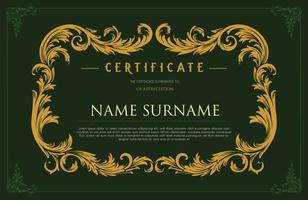 Certificate Calligraphy Elegant Borders Ornate Frame vector