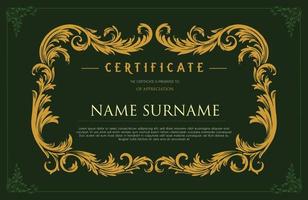 Certificate Calligraphy Elegant Borders Ornate Frame vector