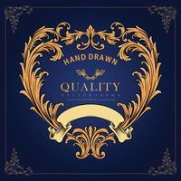 Premium Frame Vintage with Shape Heart vector