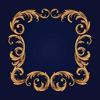Elegant Vintage Gold Frame Ornaments for your label logo vector