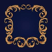 Elegant Vintage Gold Frame Ornaments for your label logo vector