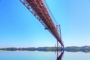 Lisbon, Portugal, 25 of April bridge over Tagus River photo