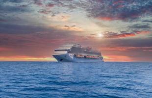 Mexico, Cabo San Lucas, Los Cabos vacation cruise ship near a beach and tourist destination El Arco photo