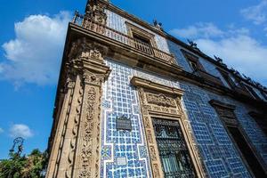 Mexico City streets in historic center near Zocalo Square photo