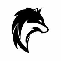 logotipo de vector abstracto de cabeza de lobo