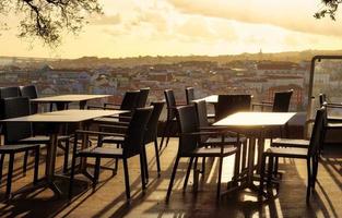 Lisbon panoramic view from Saint George Castle Sao Jorge lookout photo